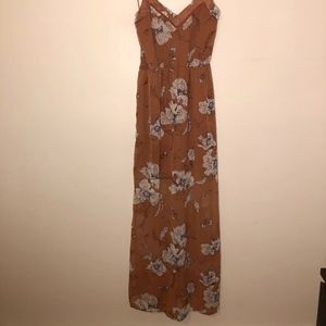 Sienna Sky | Dusty Rose Floral Maxi Dress | Size M